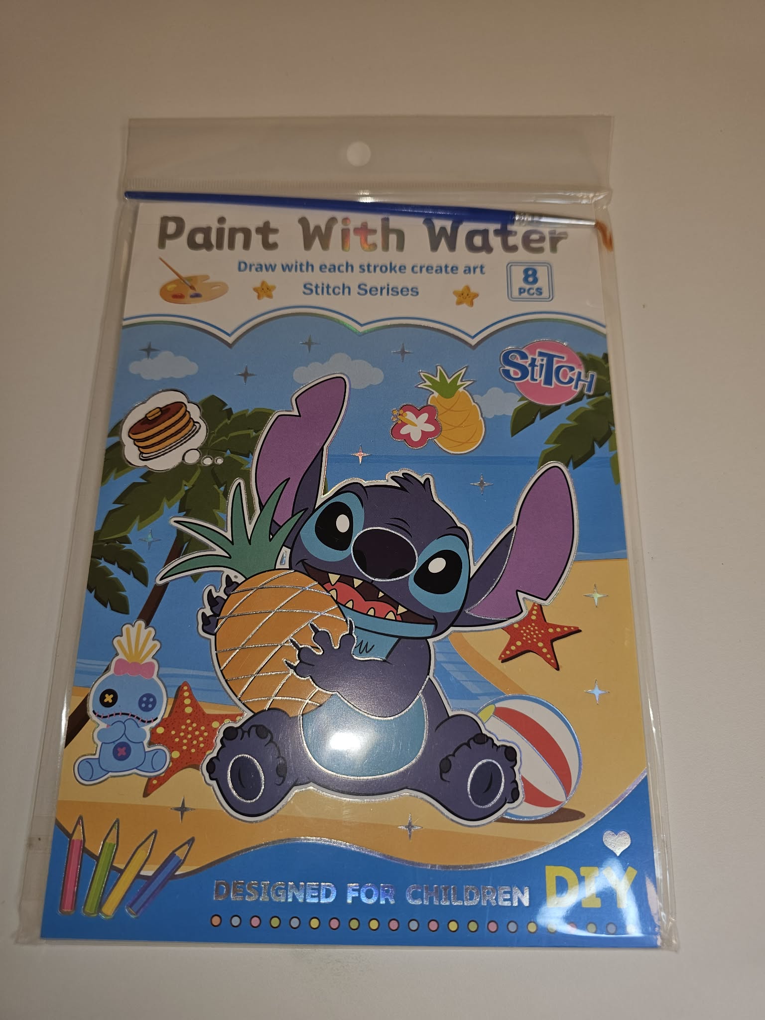Stitch Målarbok med Vattenfärger - Kreativt Set